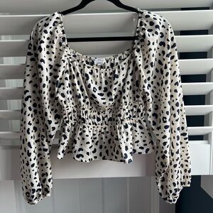 Cheetah print blouse